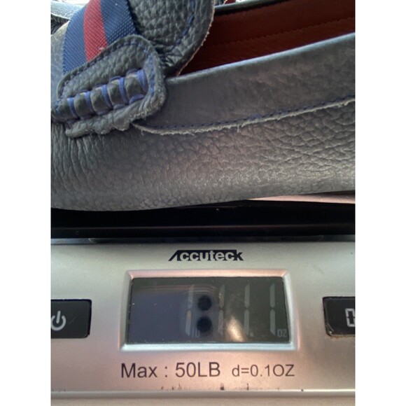 Mens Leather Horsebit Style Loafers Size 8.5 Blue Driving Shoes Italian Preppy‎